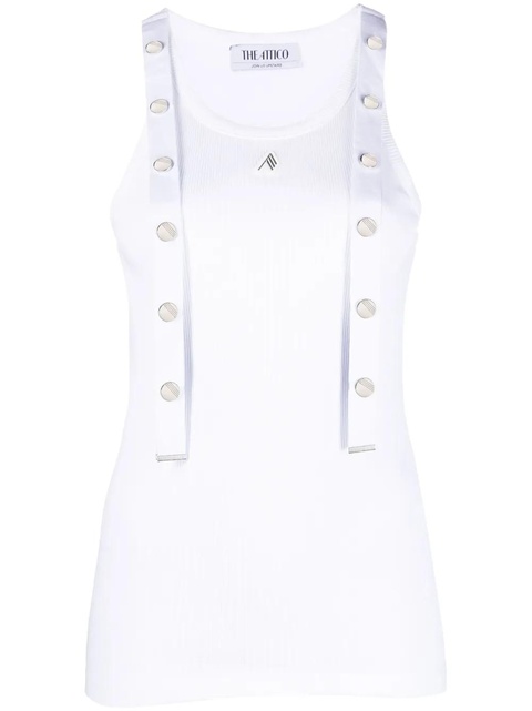 The Attico strap-detail ribbed tank top - White - zdjęcie produktu nr 1