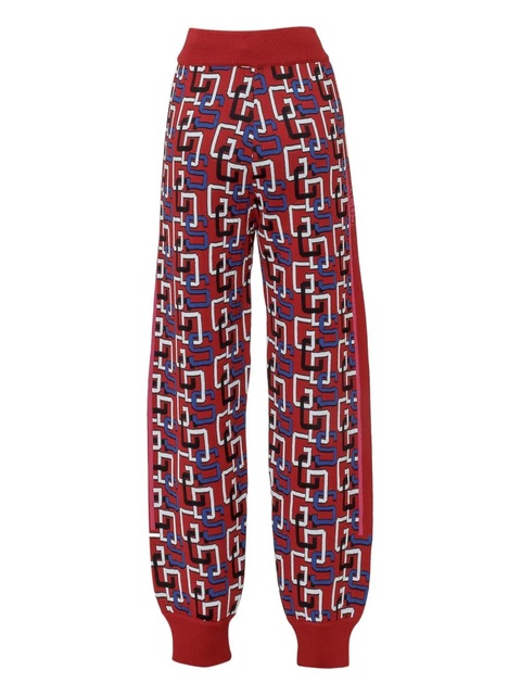 GCDS logo-intarsia track pants - Red - zdjęcie produktu nr 1