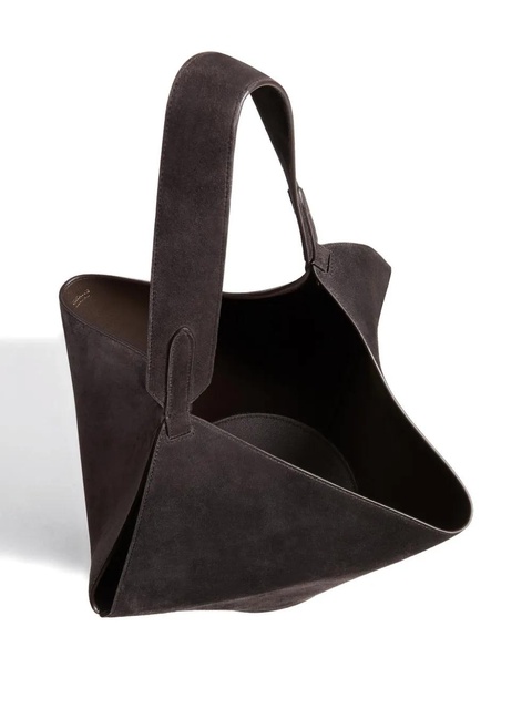 KHAITE chain-detail leather tote bag - Brown - zdjęcie produktu nr 2