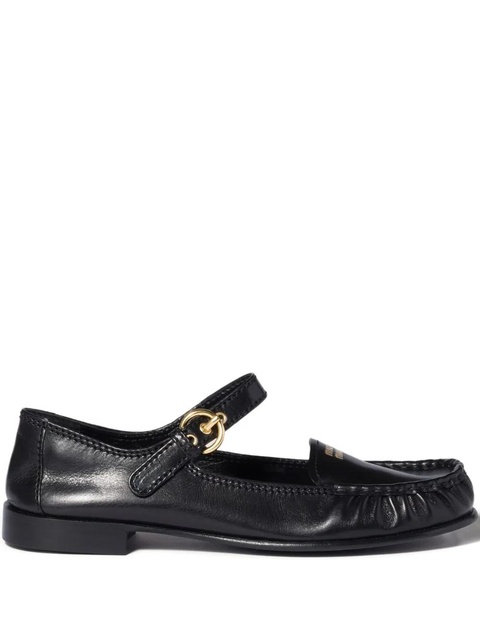 Miu Miu strap-detail loafers - Black - zdjęcie produktu nr 1