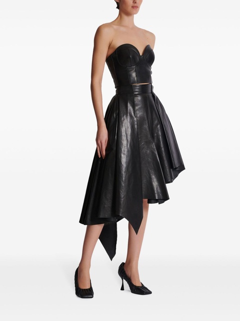 Balmain asymmetric leather skirt - Black - zdjęcie produktu nr 2