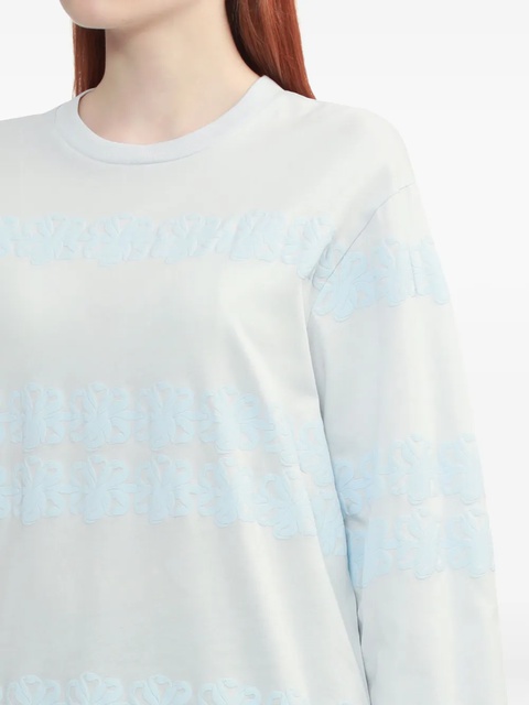 Simone Rocha floral-print long-sleeve T-shirt - Blue - zdjęcie produktu nr 2