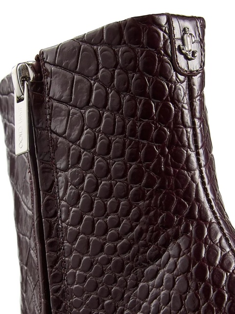 Jimmy Choo 85mm Frankie crocodile-effect ankle boots - Brown - zdjęcie produktu nr 2