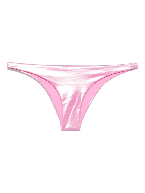 Blumarine laminated jersey bikini bottom - Pink - zdjęcie produktu nr 1