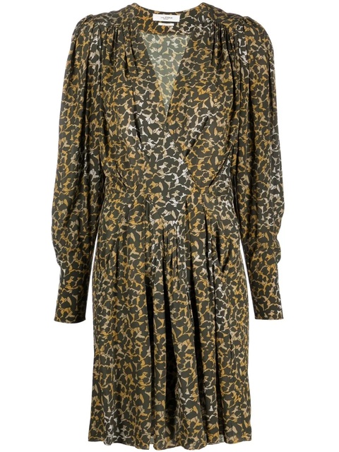 MARANT ÉTOILE floral-print wrap dress - Yellow - zdjęcie produktu nr 1