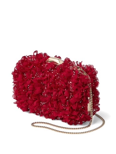 Jimmy Choo Cloud floral crystal clutch bag - Red - zdjęcie produktu nr 2
