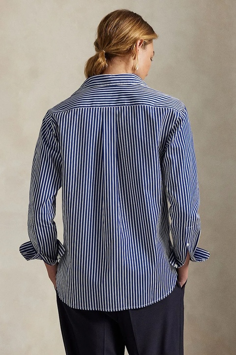 Polo Ralph Lauren koszula bawełniana damska kolor granatowy relaxed z kołnierzykiem klasycznym 211910743 - zdjęcie produktu nr 2