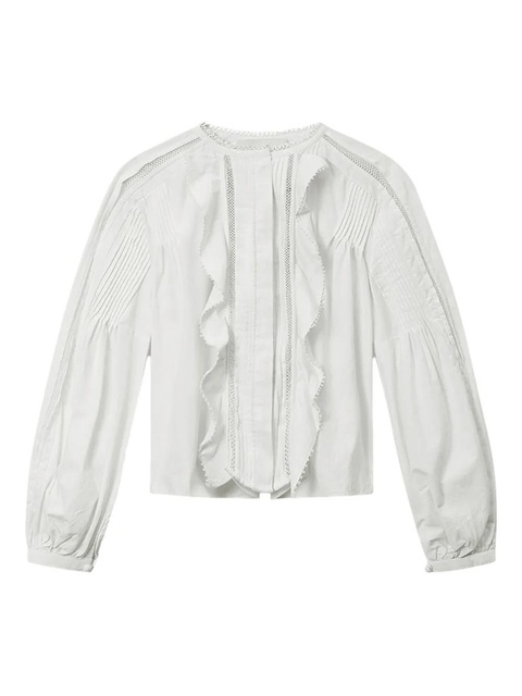 ISABEL MARANT Cubraly ruffled lace shirt - White - zdjęcie produktu nr 1