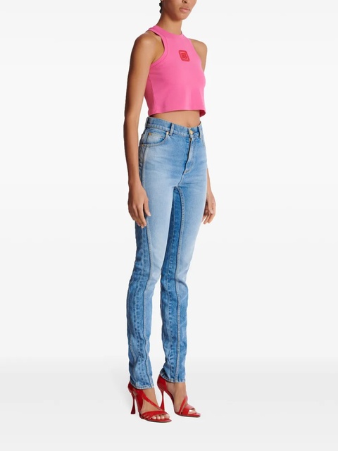 Balmain high-rise slim-cut jeans - Blue - zdjęcie produktu nr 2