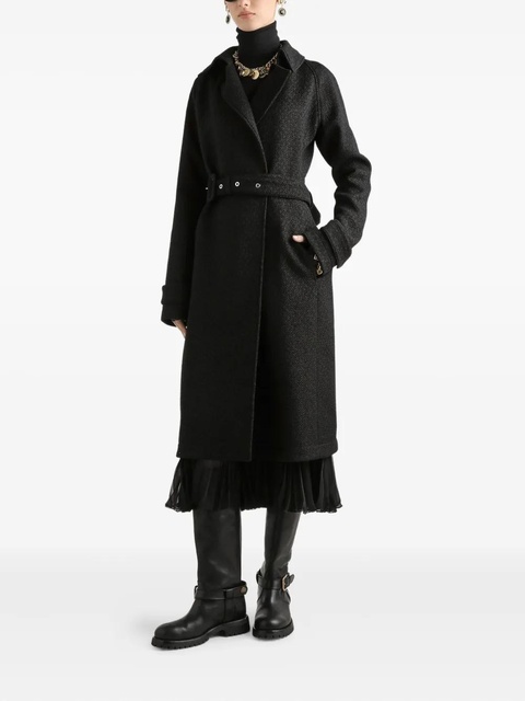 Dolce & Gabbana tweed trench coat - Black - zdjęcie produktu nr 1