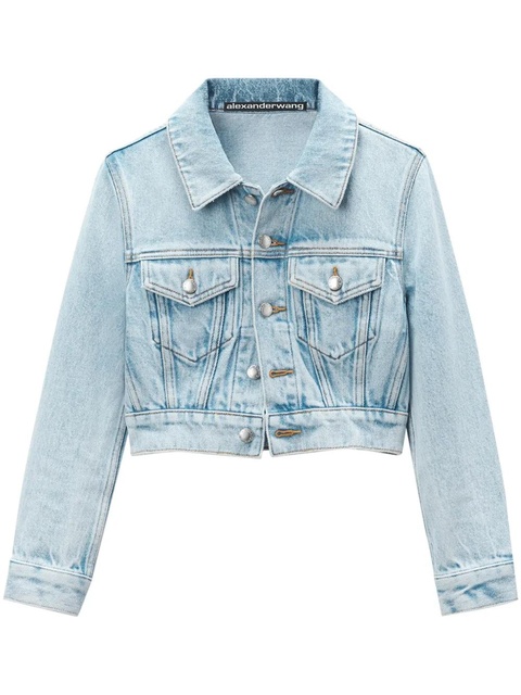 Alexander Wang cropped denim jacket - Blue - zdjęcie produktu nr 1