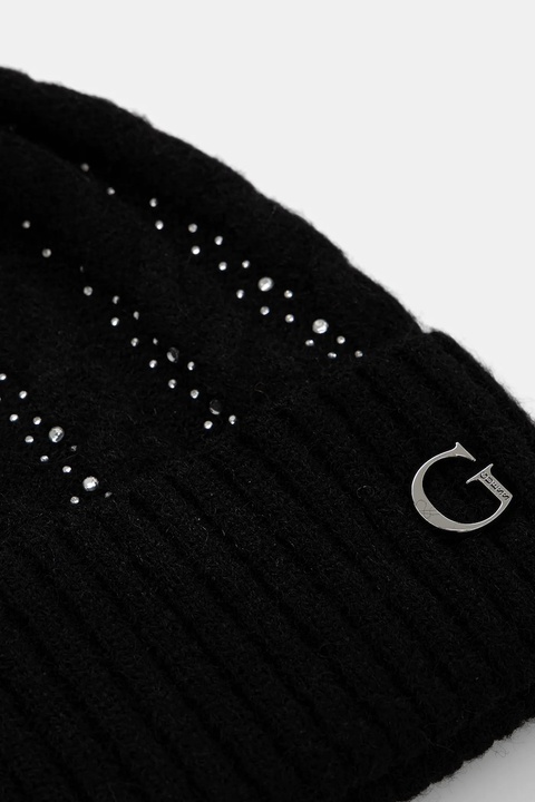Guess czapka kolor czarny AW5385 POL01 - zdjęcie produktu nr 2