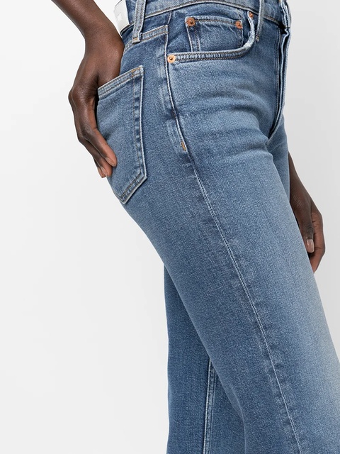 RE/DONE Stobe Pipe high-rise straight jeans - Blue - zdjęcie produktu nr 2