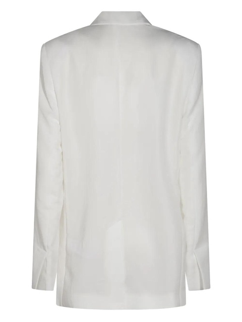 Blumarine logo-lettering single-breasted blazer - White - zdjęcie produktu nr 2
