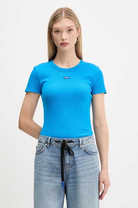 Hugo Blue t-shirt damski kolor turkusowy 50523924 - zdjęcie produktu nr 1