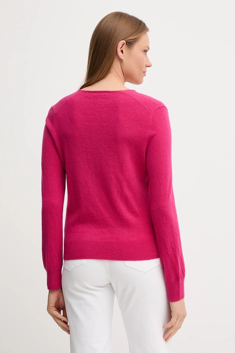 United Colors of Benetton sweter wełniany damski kolor różowy lekki 1002D401Y - zdjęcie produktu nr 2