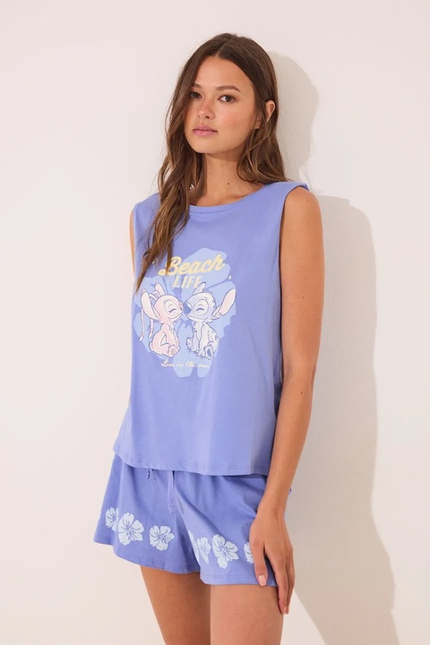 women'secret piżama damska kolor niebieski bawełniana 3132118 - zdjęcie produktu nr 1