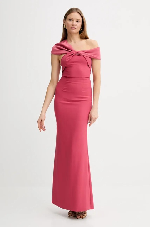 Marciano Guess sukienka VITTORIA kolor różowy maxi dopasowana 5GGK11 7300A - zdjęcie produktu nr 1