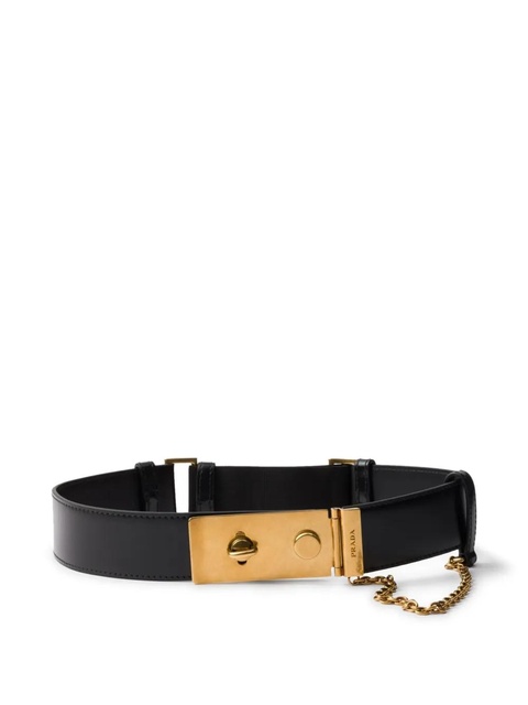 Prada leather belt - Black - zdjęcie produktu nr 1