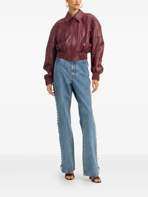 ROTATE BIRGER CHRISTENSEN angular-panelling bomber jacket - Red - zdjęcie produktu nr 1