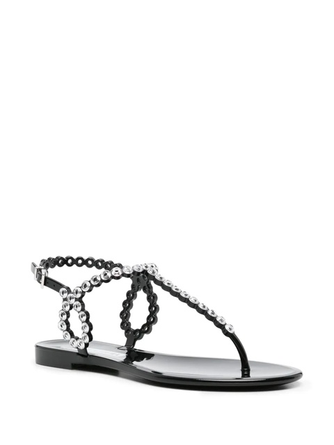 Aquazzura Almost Bare eyelet-embellished sandals - Black - zdjęcie produktu nr 1