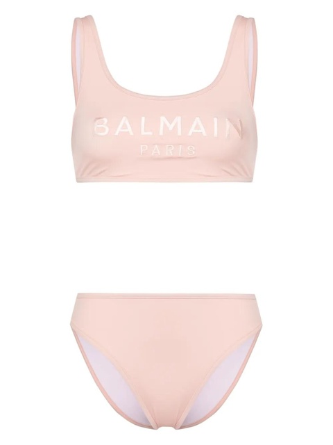 Balmain logo-embroidered bikini set - Pink - zdjęcie produktu nr 1