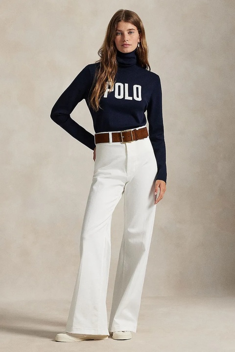 Polo Ralph Lauren sweter bawełniany damski kolor granatowy z golfem 211972136 - zdjęcie produktu nr 2