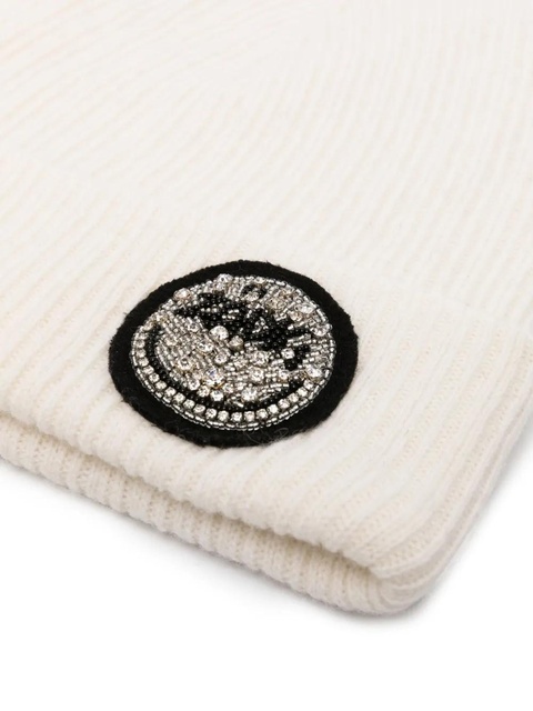 Zadig&Voltaire logo-embellished merino-wool beanie - Neutrals - zdjęcie produktu nr 2