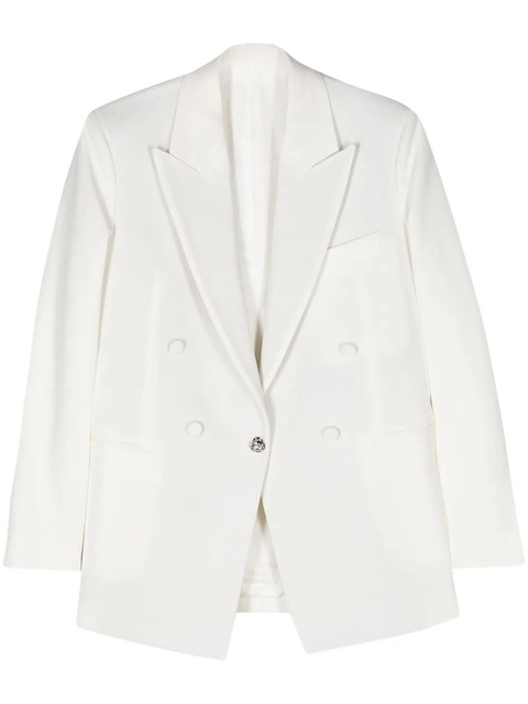 Lanvin rose-button single-breasted blazer - White - zdjęcie produktu nr 1