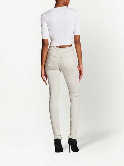 Balmain sequin-embellished cropped top - White - zdjęcie produktu nr 2