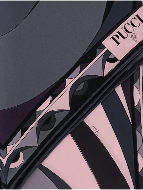 PUCCI graphic-print silk scarf - Grey - zdjęcie produktu nr 1