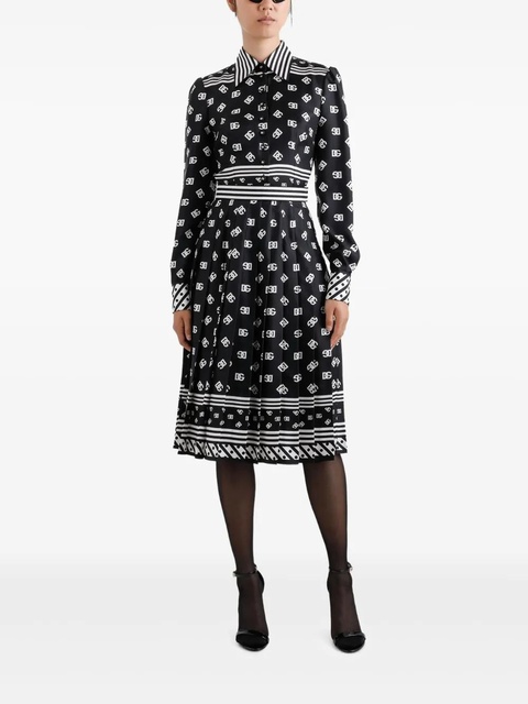 Dolce & Gabbana logo-print midi dress - Black - zdjęcie produktu nr 2