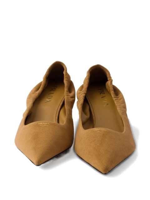 Prada suede pointed-toe pumps - Brown - zdjęcie produktu nr 2