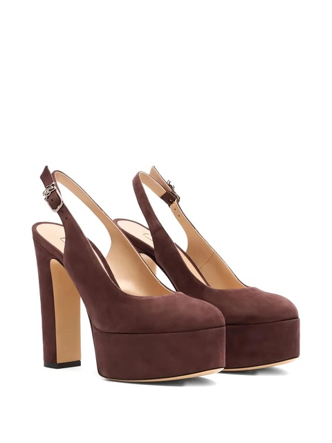 Casadei 130mm Patty platform slingback pumps - Brown - zdjęcie produktu nr 1