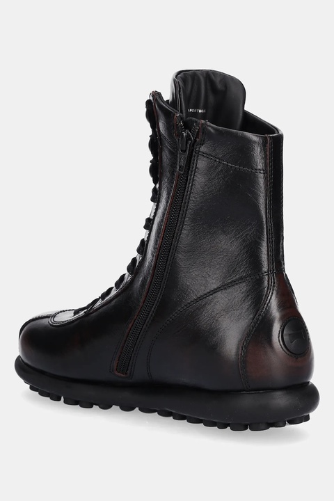 Camper botki skórzane Pelotas Ariel damskie kolor czarny na płaskim obcasie 44695-089 - zdjęcie produktu nr 2