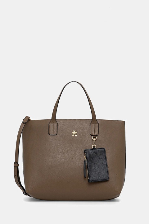 Tommy Hilfiger torebka kolor brązowy AW0AW18122 - zdjęcie produktu nr 1