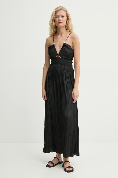 Sessun sukienka kolor czarny maxi rozkloszowana 25205009 - zdjęcie produktu nr 1