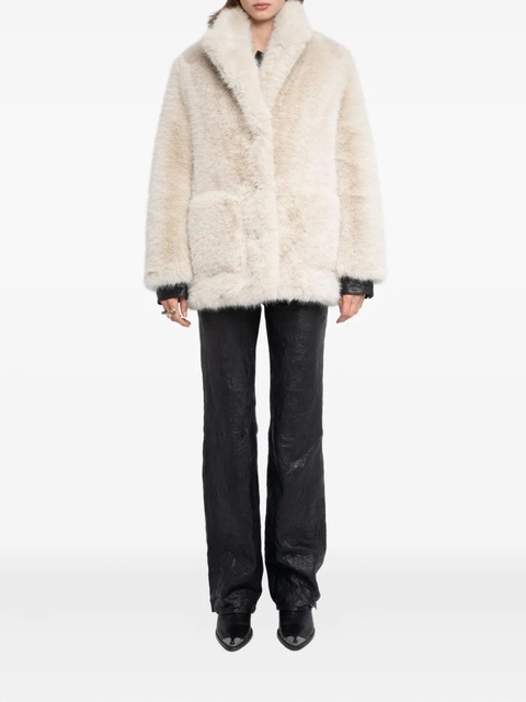 Zadig&Voltaire shawl-collar coat - Neutrals - zdjęcie produktu nr 2