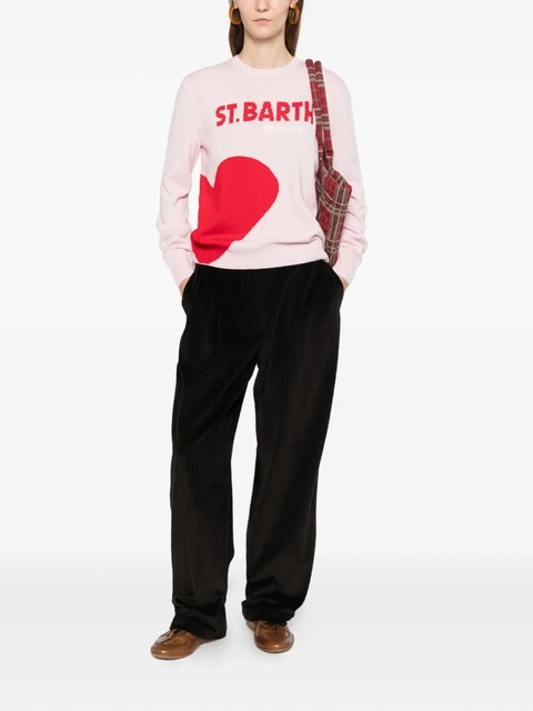 MC2 Saint Barth heart intarsia st barth sweater - Pink - zdjęcie produktu nr 2