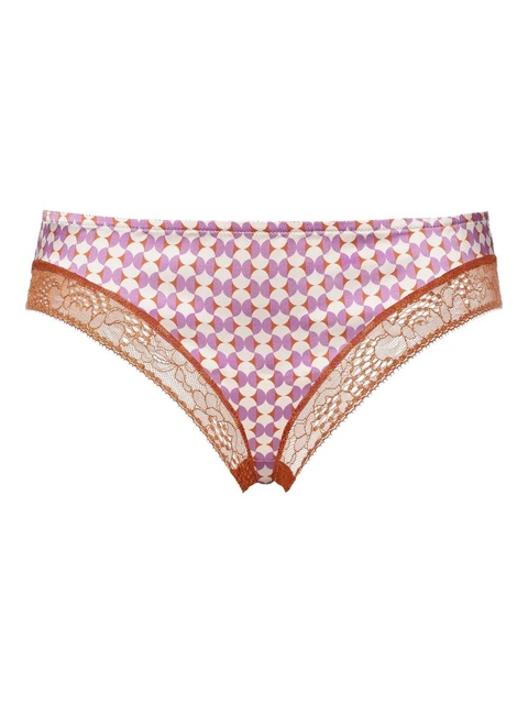 ERES geometric-print lace tanga - Purple - zdjęcie produktu nr 1