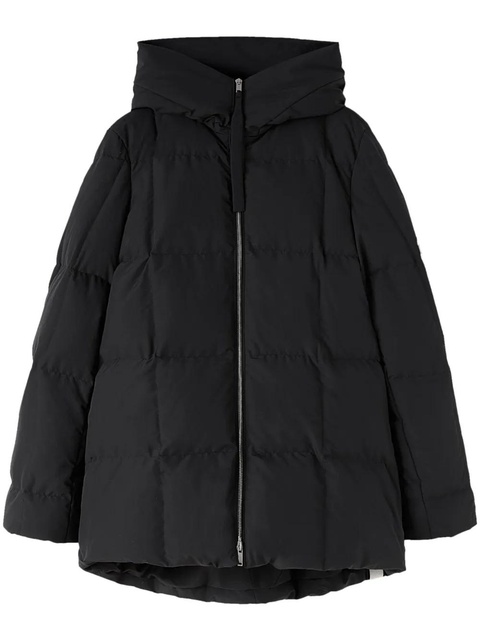 Jil Sander hooded quilted down jacket - Black - zdjęcie produktu nr 1