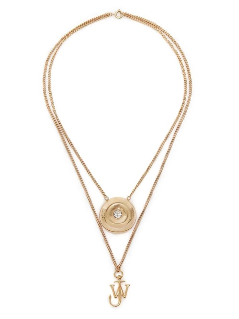 JW Anderson logo-detail layered necklace - Gold - zdjęcie produktu nr 1