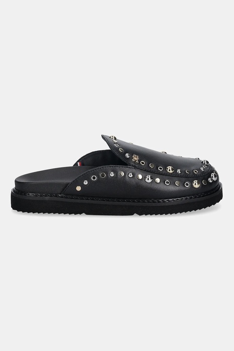 Tommy Hilfiger klapki TH EMBELLISHED PINS MULE damskie kolor czarny FW0FW09166 - zdjęcie produktu nr 2