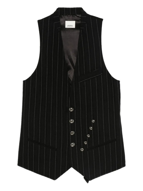 ISABEL MARANT pinstripe buttoned waistcoat - Black - zdjęcie produktu nr 1