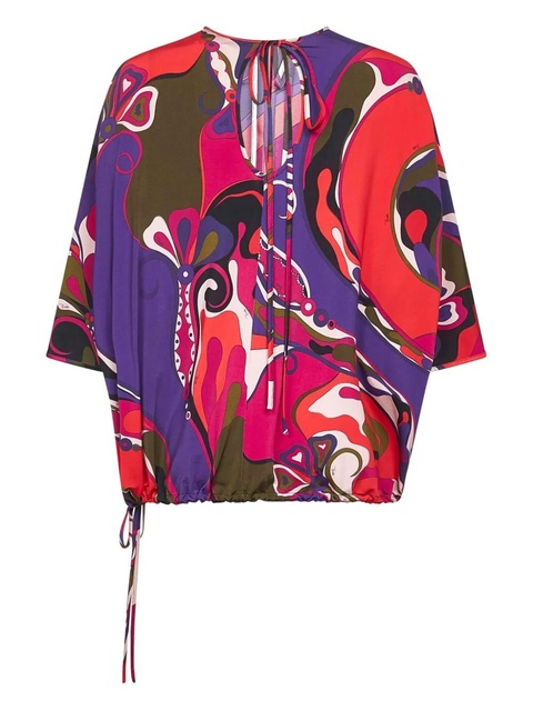PUCCI Orchidee-print drawstring top - Pink - zdjęcie produktu nr 2