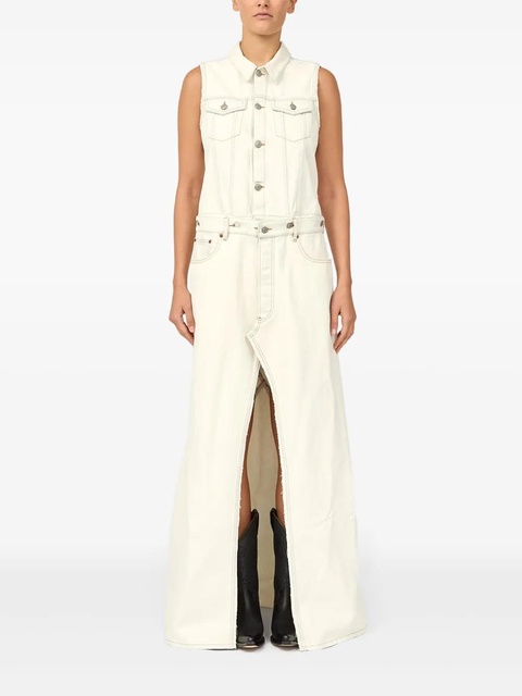 MM6 Maison Margiela denim maxi dress - Neutrals - zdjęcie produktu nr 1