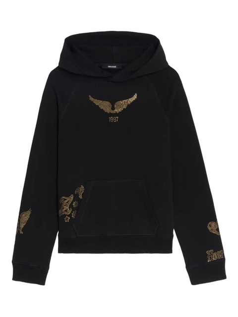 Zadig&Voltaire crystal-embellished hoodie - Black - zdjęcie produktu nr 2