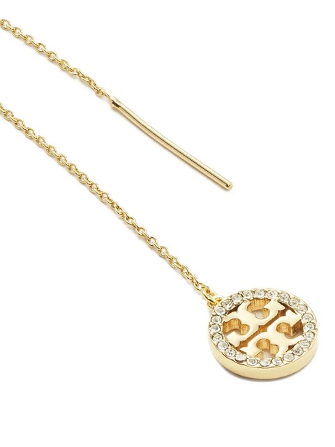 Tory Burch pavé threader earrings - Gold - zdjęcie produktu nr 2