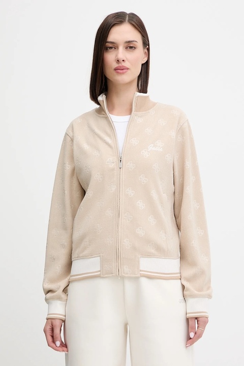 Guess bluza PAULINA damska kolor beżowy wzorzysta V5BQ01 K1902 - zdjęcie produktu nr 1