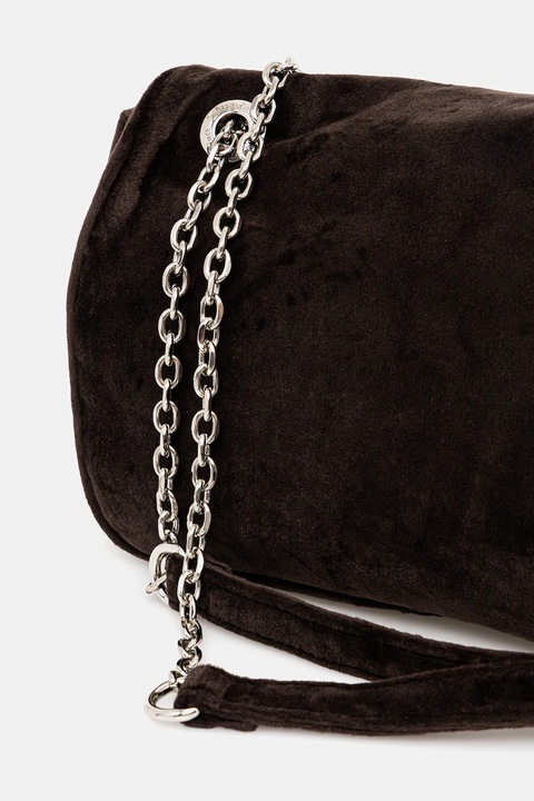 Juicy Couture torebka welurowa Kimberly kolor brązowy BEJQL8762WPO.JB7 - zdjęcie produktu nr 2